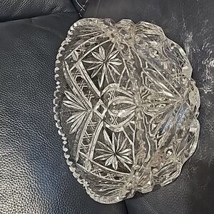 Vintage Genuine Lead Crystal Made In Western Germany Compote Dessert Bowl